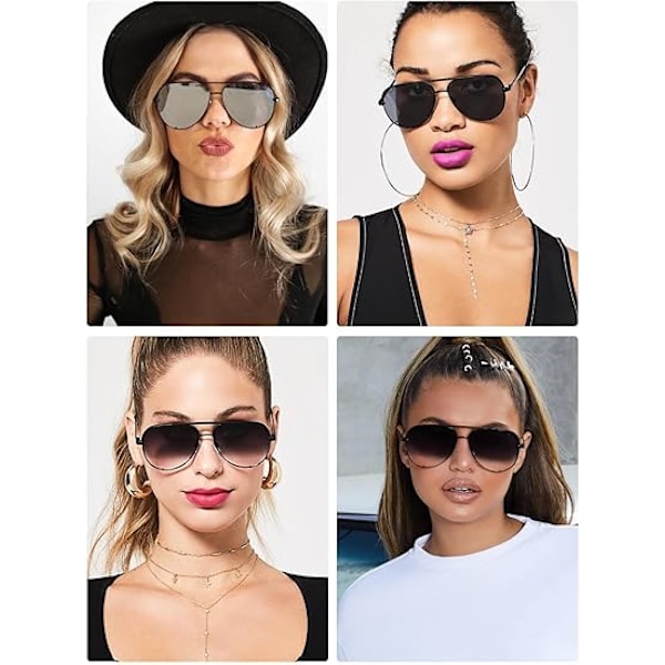 Oversize Aviator Solbriller til Kvinder Mænd Trendy Retro Bulk Shade Sort Faded Solbriller Klassisk UV Beskyttelse