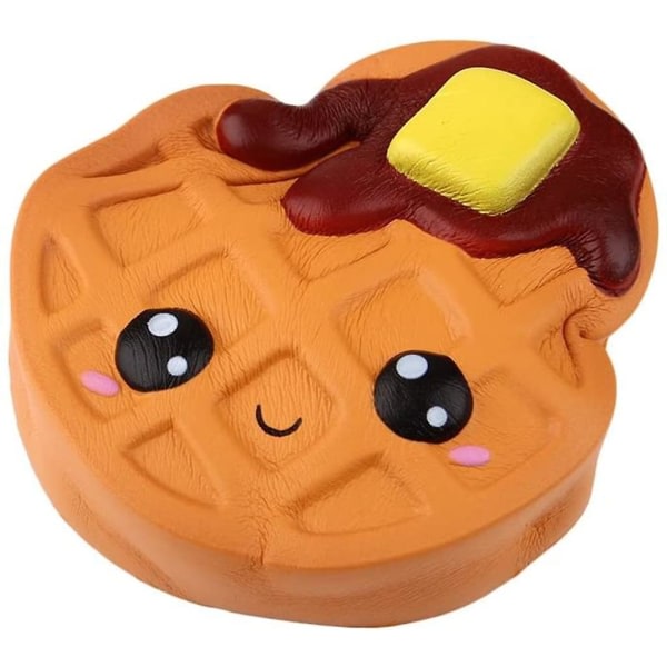 Suklaakakku Emoji Kawaii Hidas Vaihe Puristuslelu Hidas Nouseva Squishies Antistress-lelu Lapsille Aikuisille (11,5 * 11,5 * 3 cm) Pakkaus