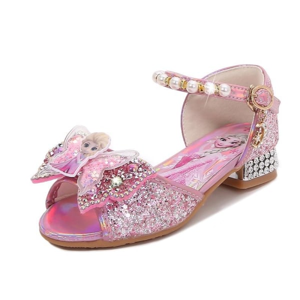 prinsessskor elsa skor barn festskor rosa 22.5 cm / size 37