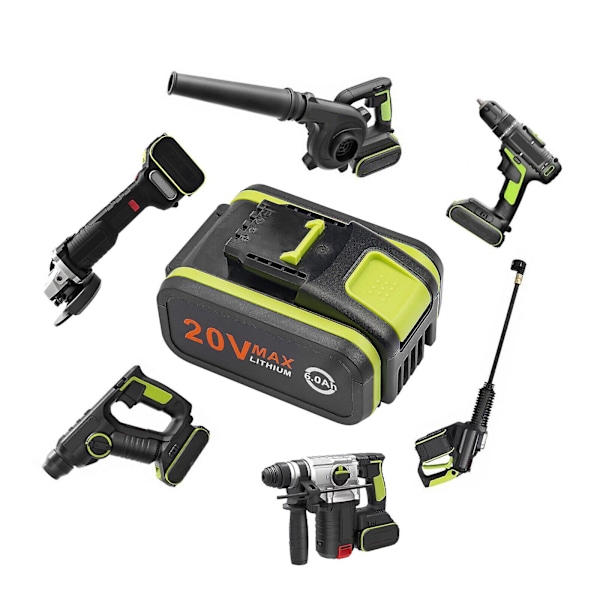 6.0ah Fr Worx 20V Li-ion Batteri WA3551 WG169 WA3516 WX372 Kraft