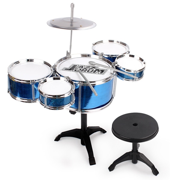 Pienille lapsille tarkoitettu kestävä ja iskunkestävä rumpusetti Irrotettava rumpuinstrumentti Bl Blue Oversized Drum Set