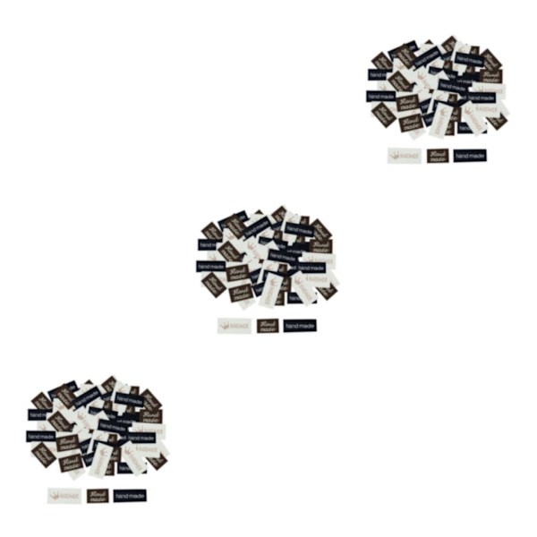 1/2/3/5 100x Käsinkirjoitetut englanninkieliset merkit T tagit kangas DIY Vaatteet Käsinkirjoitettu kruunun tulostus 120 kpl Handmade Crown Print 120 Pcs 3 Sets