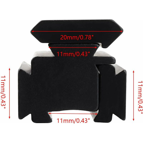 Taktisk kikarsiktesbas repbas 11mm till 20mm adapter för montering på Picatinny/Weaver-skena_xx