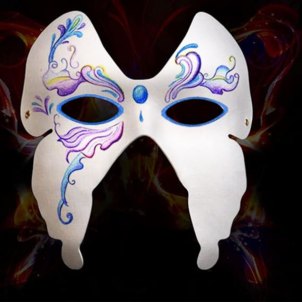 Storlek 2 Kattmask för målning, Djurdräktmask Gör-det-själv vit mask Halv Lämplig för maskerad Halloween Cosplay Mask Kostym Party Favors 2pcs