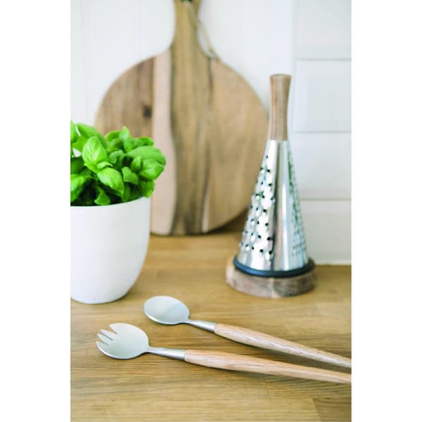 Salatbestikk 2 deler, tre, 28cm Träd beige
