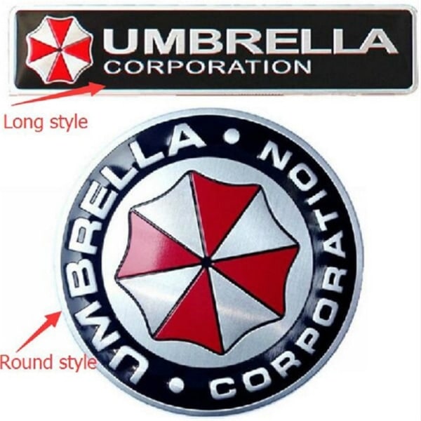 3D Dekaler i Aluminiumlegering från Umbrella Corporation Resident Evil A