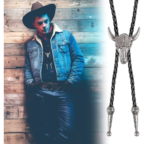 kpl Muoti Bolo Solmiot Nahkainen Kaulanauha Lehmän Pääkallo, Ranger Tähti Musta Kaulanauha Länsimainen Cowboy Vintage Bolo Solmio Retro Solmiot_xx