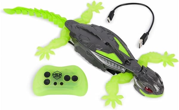 Wall Climbing Gecko, Rechargeable Remote Control Robot Toy, Climbs on Walls, Wall Gecko