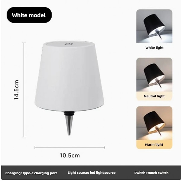 Trådlös Flasklampa, RGB LED Flasklampa_xx Black