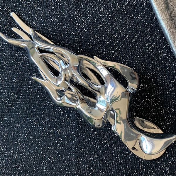 Stor hårklämma SILVER silver
