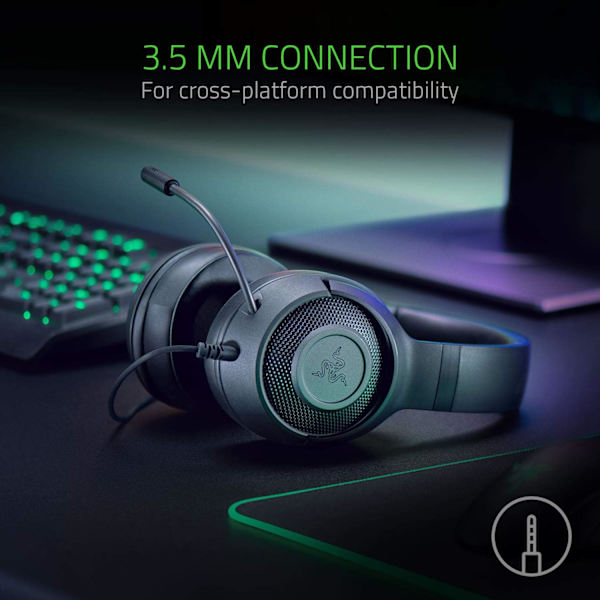Trådbunden Ultralätt Spelheadset med Surroundljud, Lättviktsaluminiumram