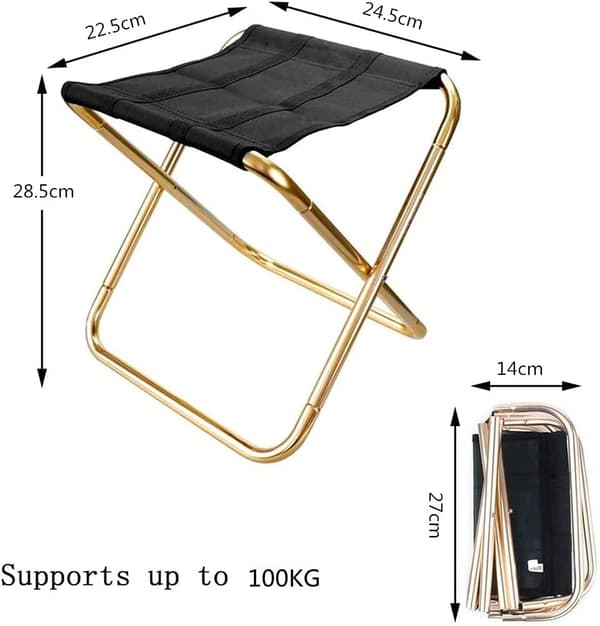 Fällbar Bärbar Stol Mini Camping Fällstolar Utomhus Lättvikts Aluminium Stolar