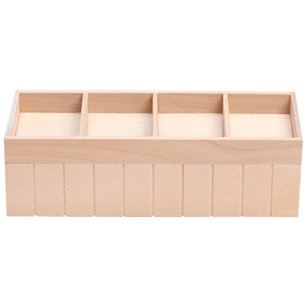 Small wooden vegetable shelf Decorative vegetable shelf Miniature fruit shelf model (17.8 x 6.7 cm, khaki)