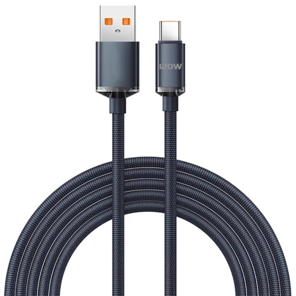 Type C Laddningskabel Mobiltelefon Laddningskabel SVART 1 METER Svart Black 1 meter-1 meter