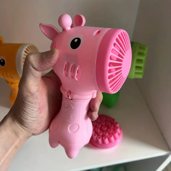Girafffläkt-Bubbelmaskin 2-i-1 - Perfekt present till semester och fest