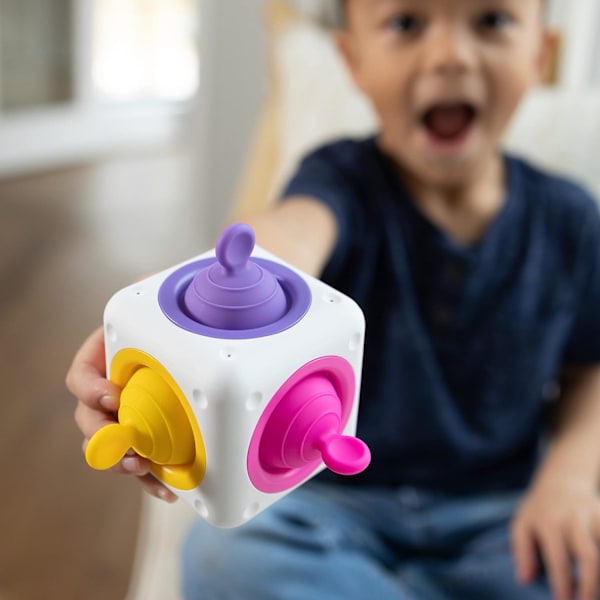 Fat Brain Toys Tugl Cube - Popping Fidget Cube för småbarn, barn, tonåringar, vuxna