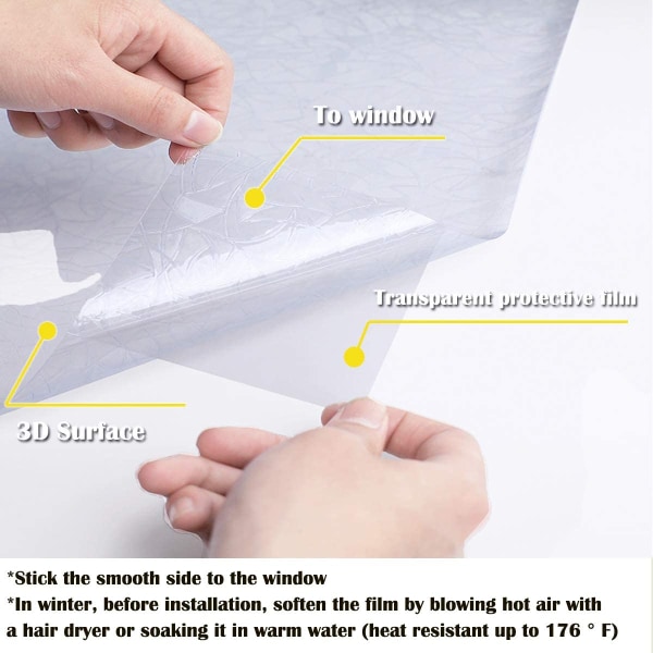 Statisk vinduesfilm 3D regnbueeffekt Anti UV vinduesfilm