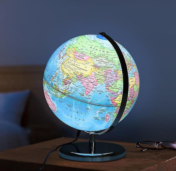 Geography Teacher's World Map Globe 20/25/32 Cm Diameter Illuminated Globe With LED Light World Globe