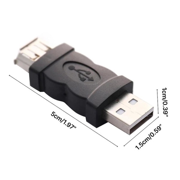 Firewire Ieee 1394 6-bens hun til usb2.0 konverter computer kabel stik Black