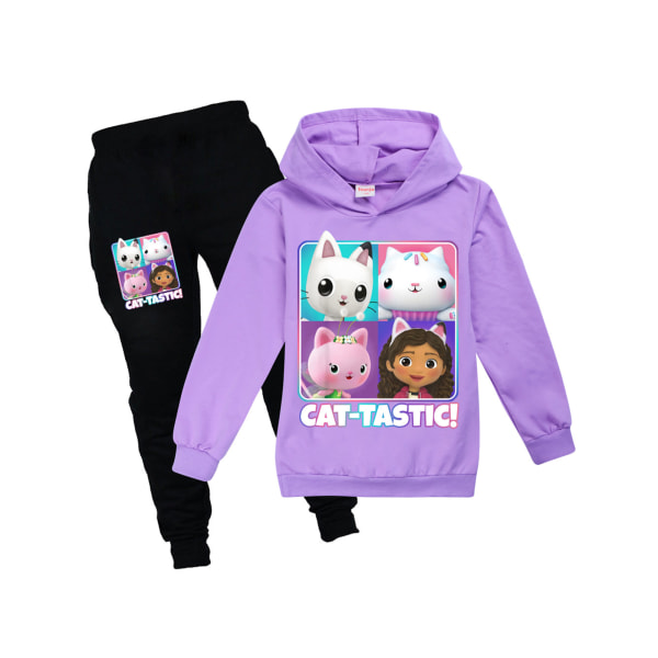 Lapsen Gabby's nukkekodin pitkähihainen setti violetti purple 130 cm