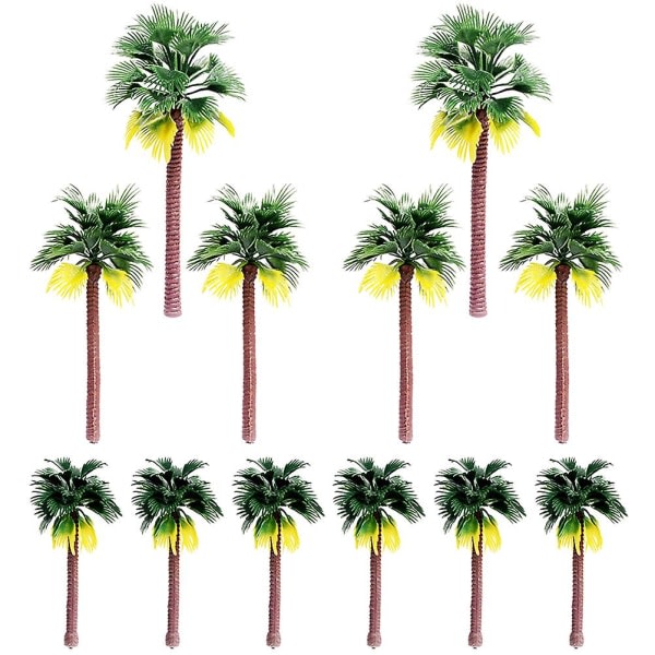 12 kpl Trooppisia miniatyyripuita tekokasveja mikromaisemapuu hiekkalaatikkopuu (12x6cm, eri väri)