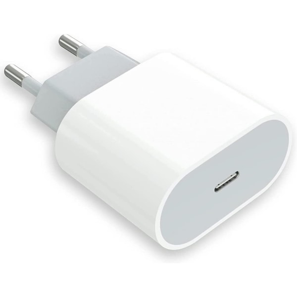 iPhone-oplader, 20W til iPhone 14/14 Plus/11/12/12Mini/13/iPad osv.
