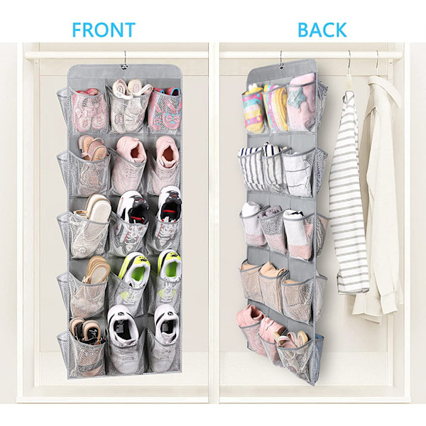 Hengende Hylle med 30 Lommer for Oppbevaring - Perfekt for Babyartikler - Hengende Oppbevaring - Hengende Oppbevaringspose for Tilbehør U