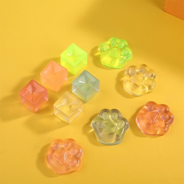 10 Isblokker Stressball Leketøy Dekompresjon Ice Cube GRØNN Green Cube Green Cube
