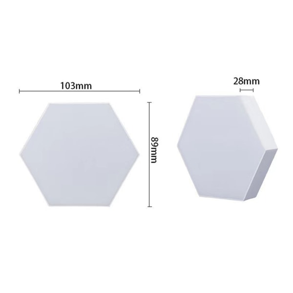 Kuusikulmainen LED-paneeli - 6 kpl RGB-älykästä LED-paneelivaloa