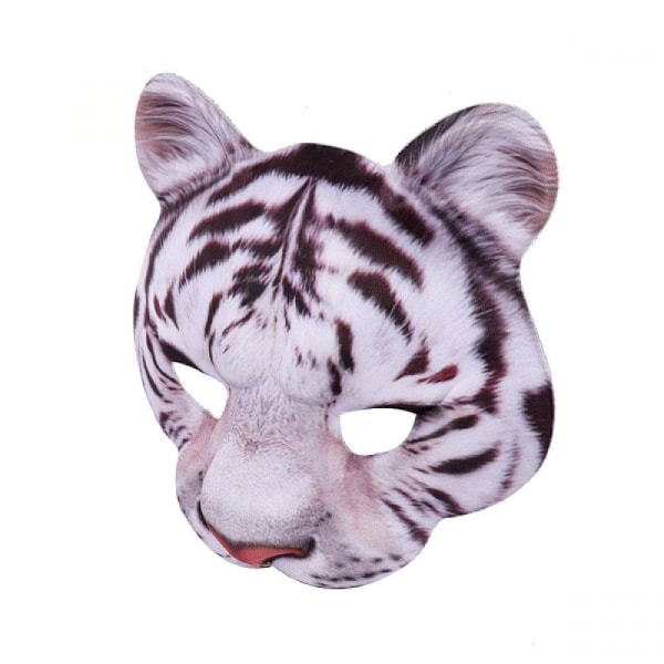 Halloween Maske Makeup Bold Karneval Fest Halv Ansigt Dyr Tiger Maske