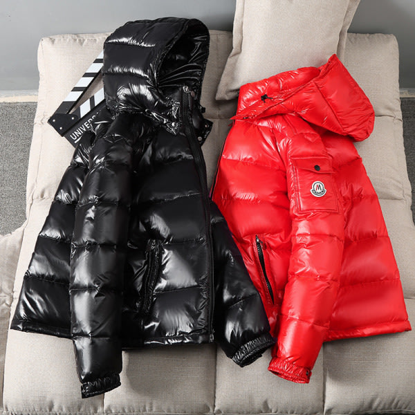 Lys læder vinterjakke mænd kvinder vandtæt varm frakke rød rød XL