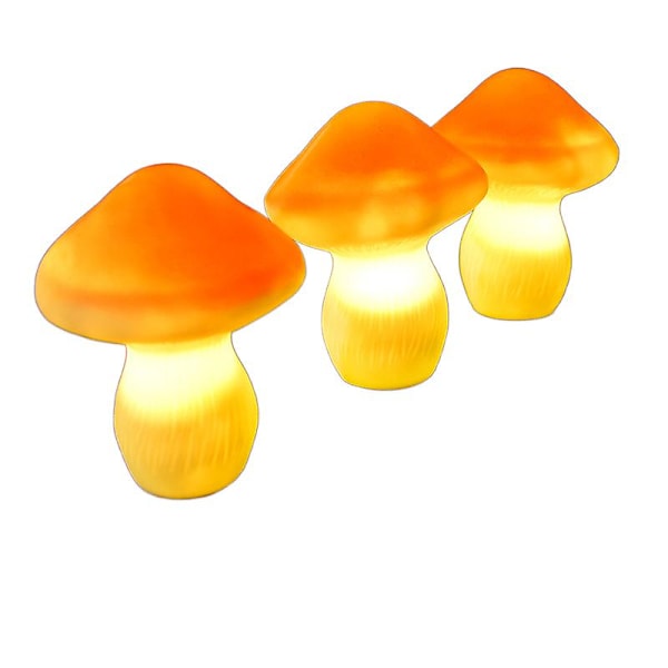 Solcellelampe Svampeplæne Stiklampe Udendørs Solcellelampe (Orange)