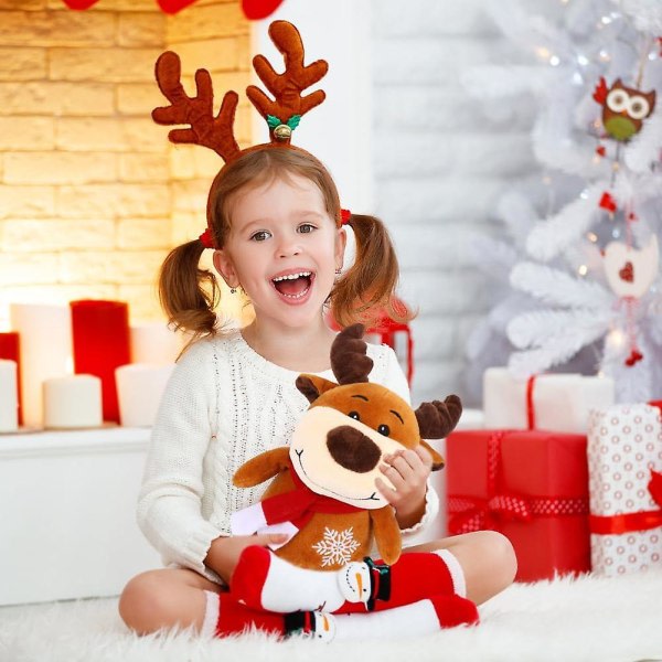 1 stk 23 cm plys julemandsdukke jul, snemand plyslegetøj, udstoppede elge, udstoppet julemand plyslegetøj, julefest fødselsdagsgaver til børn