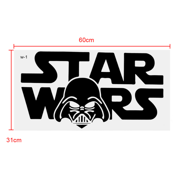 Fjernet Star Wars Wall Decal Sort Drenge Værelse PVC Murmaleri