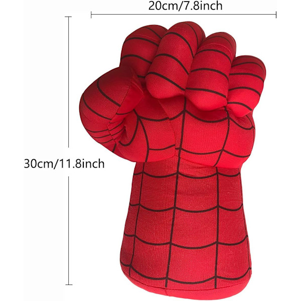 Plush-Handskar för Barn Plysch Leksakshänder Mjuka Plysch Handskar Cosplay för Pojke Flicka Jul Halloween Födelsedagspresent, Medium, Röd-d Red-d