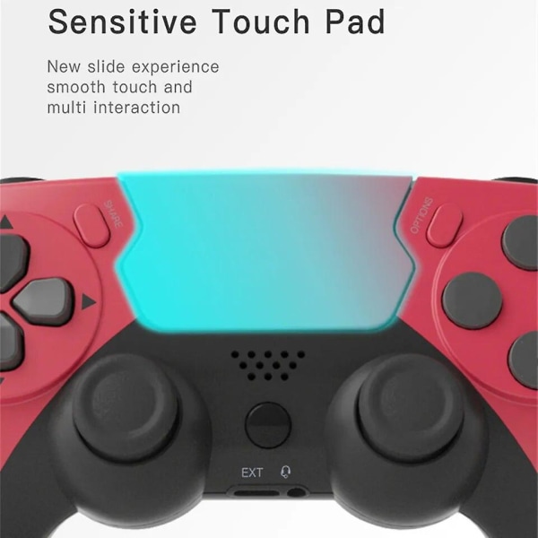Trådlös Gamepad Bluetooth Controller Dual Vibration Pc Joystick För Ps4 Ps3 Console Pc Sexaxligt gyroskop med pekplatta