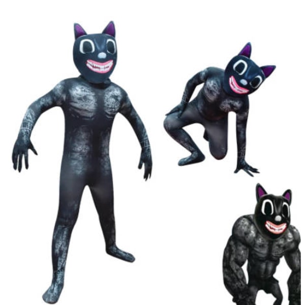 Barn Tecknad Katt Kostymer Pojkar Siren Head Halloween Cosplay 110 cm