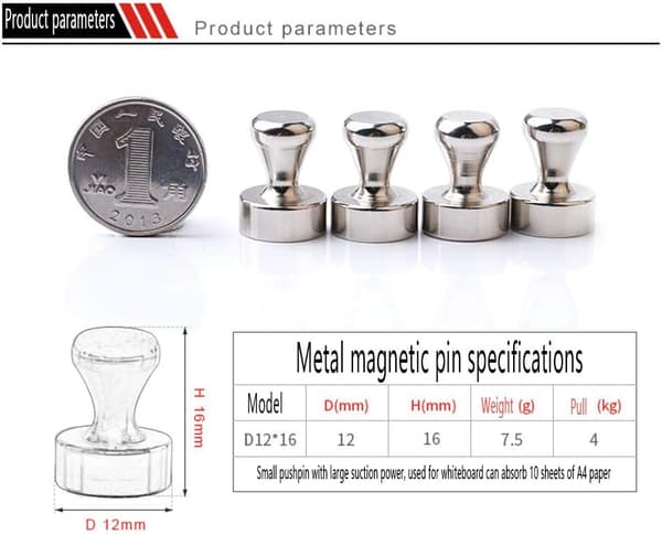 (AZC) 12 stk. neodymmagneter, stærke køleskabsmagneter, minimagneter