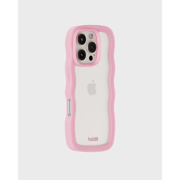 held iPhone 16 Pro Max -kuori, aaltoileva pinkki/läpinäkyvä_xx 64