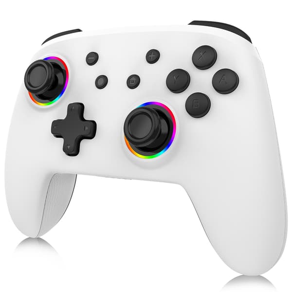 Switch Pro Controller, Trådløs Switch Controller med LED-lys/Dobbelt Vibration, Fjernbetjeningsspil