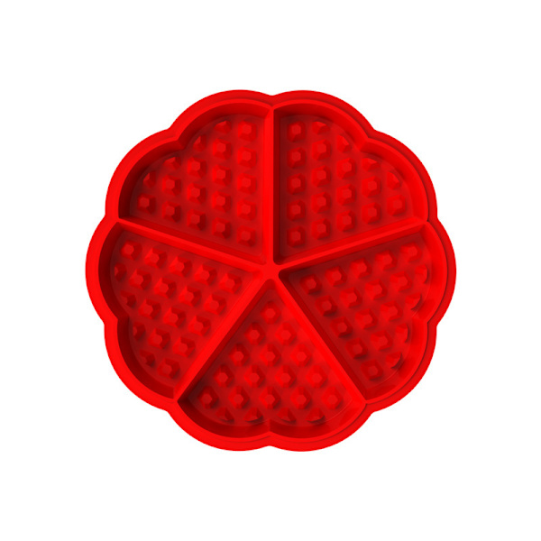 2 kpl Muotti kakku muotti, Vaahtelumuoti Silikoninen, Kakku muotti Jääkuutio Leivonnainen muotti, 5 round waffles