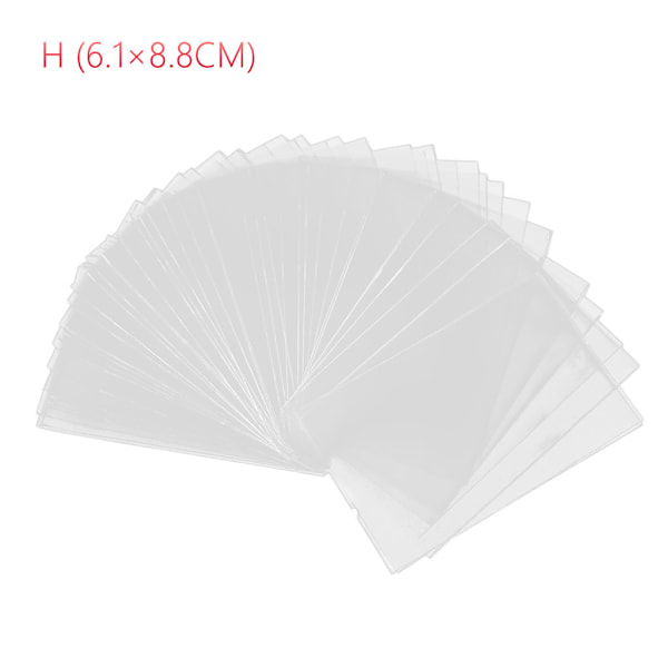 100 st/set Kortfickor Transparenta Toppmatare Korthållare Skydd Tjocka Samlarkortshållare Klara Skyddsfickor 0.05 6.1x8.8CM