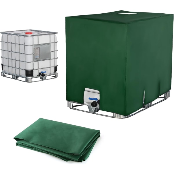 IBC-beholder, beskyttelse, anti-UV, beskyttelseskoffert for vanntank 1000 l, beskyttelsesdeksel Green