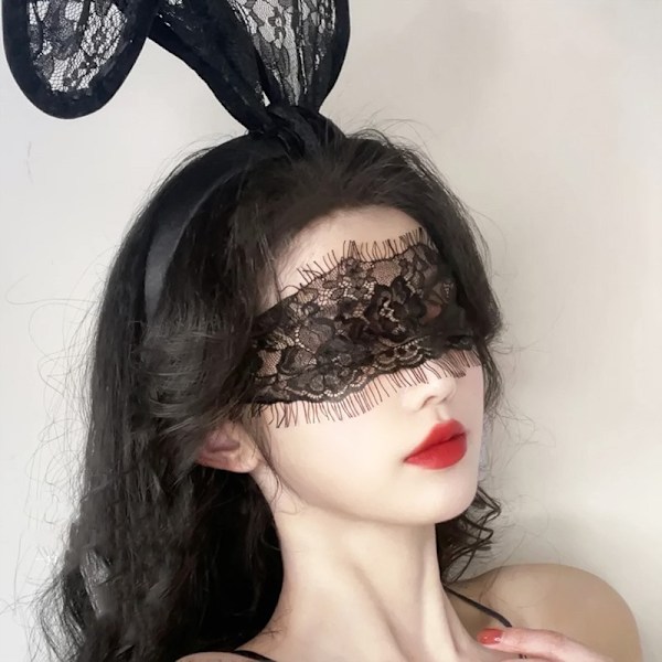 1 stk Sort Perspektiv Blonder Øjenmaske Sexy Mystisk Bandage Maske