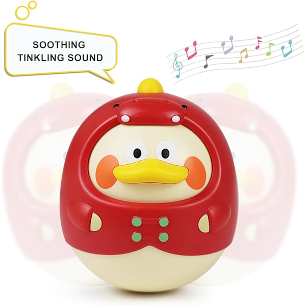 Dinosaur-And-And-Duck Roly Poly Baby Leke, Musikk-Vuggetøy | Tumbler Vuggetøy