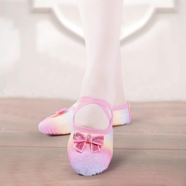 Ballettsko for jenter Cross Strap Dansesko Regnbue Rainbow 30