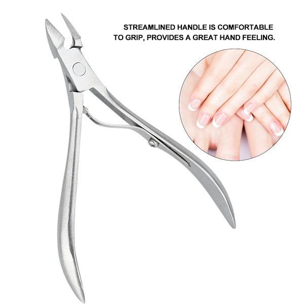 Sølv rustfrit stål negle død hud fjernelse clipper neglebånd saks manicure pedicure værktøj