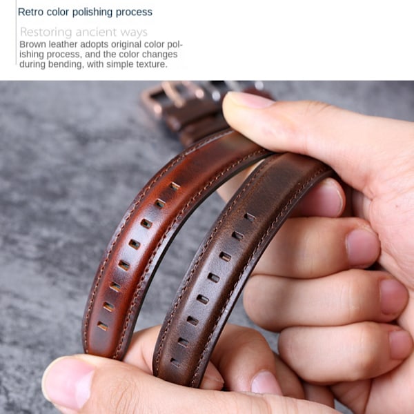 Klockarmband Nappa Läder MÖRKBRUN 18MM Mörkbrun_xx Dark Brown 18mm