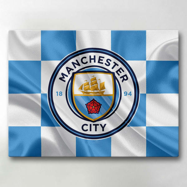 Dukmålning / Målning - Manchester City - 40x30 cm - Duk flerfärgad