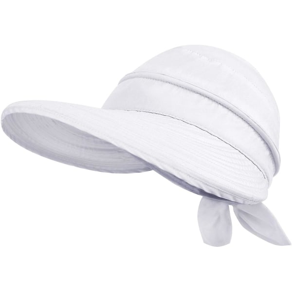 Naisten hatut Upf 50+ UV Auringolta suojaava avonainen rantavisiirihattu